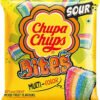 Chupa Chups Sour Bites, Mixed Fruit Punch Flavour, Soft & Chewy Toffee